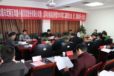 常德市武陵區(qū)雙鑫小額貸款股份有限公司董、監(jiān)事會(huì)換屆選舉暨2015年第二屆股東大會(huì)、董、監(jiān)事會(huì)第一次會(huì)議在公司會(huì)議室順利召開